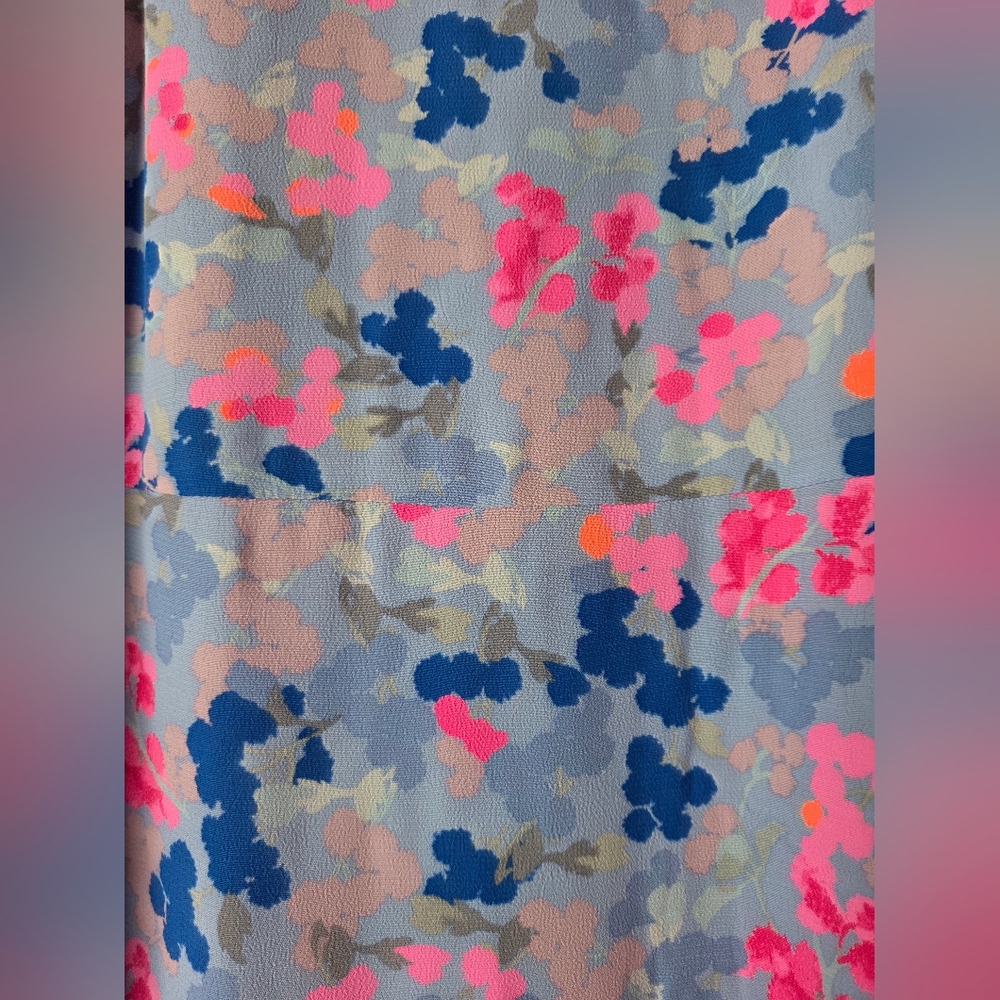 Joules Ava Pink And Blue Floral Sleeveless Shift Dress Size 4 - Picture 5 of 11